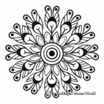 Easy Peacock Mandala Coloring Pages for Kids 3