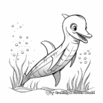 Easy Plesiosaurus Coloring Pages For Kids 1