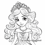Easy Princess Coloring Pages for Girls 4