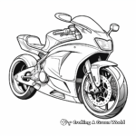 Páginas para colorear de motos eléctricas modernas fáciles de imprimir 1
