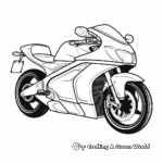 Easy Printable Modern Electric Motorcycle Coloring Pages 2