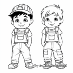 Easy Printable Overalls Coloring Pages for Children 1