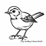 Easy Simple Mockingbird Coloring Pages for Beginners 1