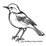Easy Simple Mockingbird Coloring Pages for Beginners 3