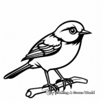 Easy Simple Mockingbird Coloring Pages for Beginners 4