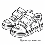 Easy Slip-On Shoe Coloring Worksheets for Toddlers 1