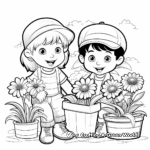 Easy Spring-themed ABC Coloring Pages for Preschool 1