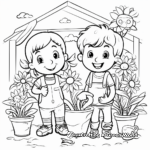 Easy Spring-themed ABC Coloring Pages for Preschool 4