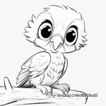 Easy-to-color Baby Macaw Coloring Pages 1