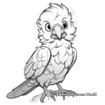 Easy-to-color Baby Macaw Coloring Pages 4