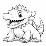 Easy-to-Color Baby Sarcosuchus Coloring Pages 1