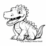 Easy-to-Color Baby Sarcosuchus Coloring Pages 3