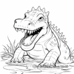 Easy-to-Color Baby Sarcosuchus Coloring Pages 4