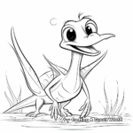 Easy-to-Color Dimorphodon Coloring Pages for Kids 3