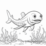 Easy-to-color Elasmosaurus Coloring Page for Beginners 2