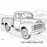 Easy-to-Color Farm Truck Coloring Pages 1