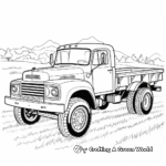 Easy-to-Color Farm Truck Coloring Pages 2