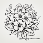 Easy-to-Color Floral Coloring Pages for Adults 3