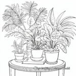 Easy-To-Color House Plants Adult Coloring Pages 2