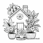Easy-To-Color House Plants Adult Coloring Pages 4