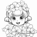 Easy to Color Hydrangea Coloring Pages for Kids 2