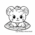 Easy to Color Mini-Pizza Coloring Pages 1