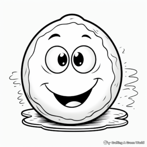Easy-to-Color Over Easy Egg Coloring Pages 4