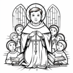 Easy-to-Color St. Thomas Aquinas Coloring Pages 2