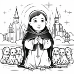Easy-to-Color St. Thomas Aquinas Coloring Pages 3