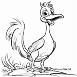 Easy to Color Troodon Outline Coloring Pages 1
