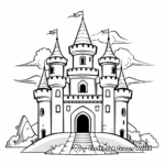 Easy-To-Follow Princess Castle Coloring Pages 1