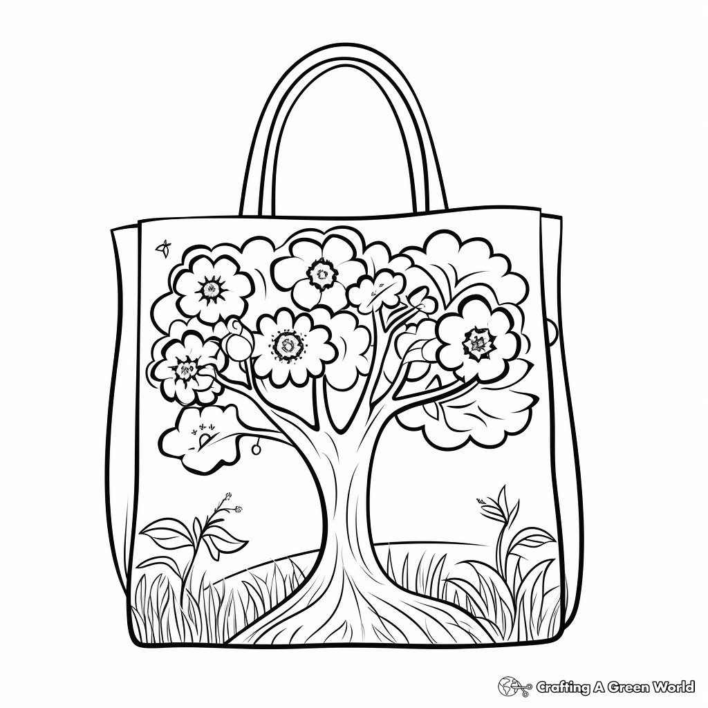 Eco-Friendly Reusable Bag Coloring Pages 3