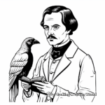 Páginas para colorear de Cuervos inspiradas en Edgar Allan Poe 3