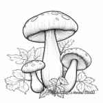 Edible Porcini Mushroom Coloring Pages 2
