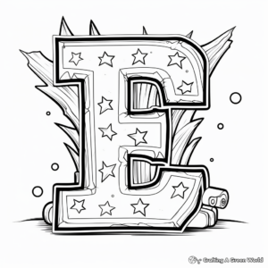 Educational Alphabet Blank Coloring Sheets 2
