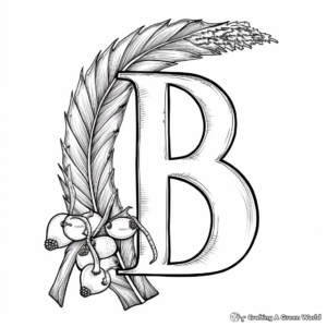 Educational 'B is for Banana' Letter B Coloring Pages 4