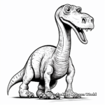 Educational Brontosaurus Anatomy Coloring Pages 1