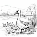 Educational Canada Geese Migration Pattern Coloring Pages 4
