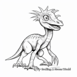 Educational Dilophosaurus Anatomy Coloring Pages 1