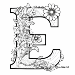 Educational E for Earth Coloring Pages 1