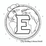Educational E for Earth Coloring Pages 2