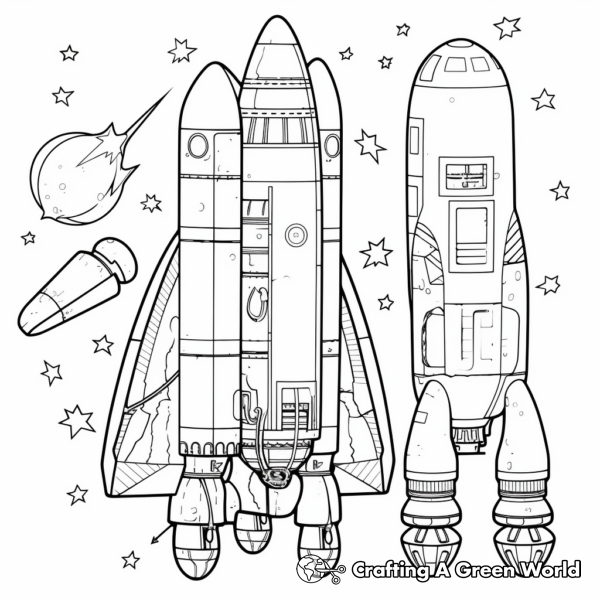 Rocket Coloring Pages - Free & Printable!