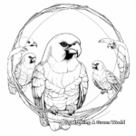 Educational Scarlet Macaw Life Cycle Coloring Pages 1