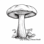 Educational Shiitake Mushroom Coloring Pages 3