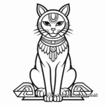 Egyptian Cat Goddess Bastet Coloring Pages 2