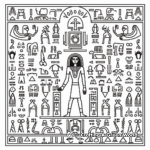 Egyptian Hieroglyphics Coloring Pages 1