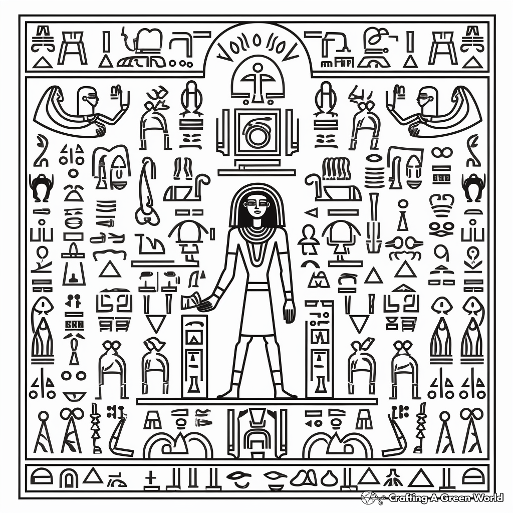 Egyptian Symbols Coloring Page htm