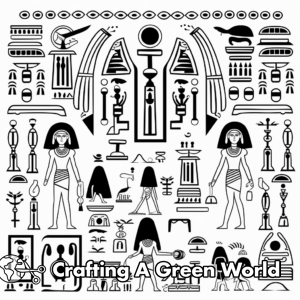 Egyptian Coloring Pages - Free &amp; Printable!