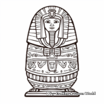 Egyptian Mummies and Sarcophagus Coloring Pages 1