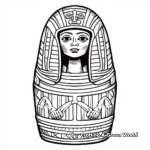 Egyptian Mummies and Sarcophagus Coloring Pages 4
